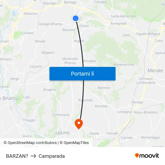 BARZAN? to Camparada map