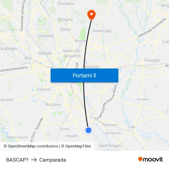 BASCAP? to Camparada map