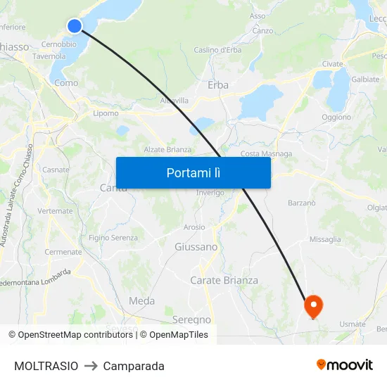 MOLTRASIO to Camparada map
