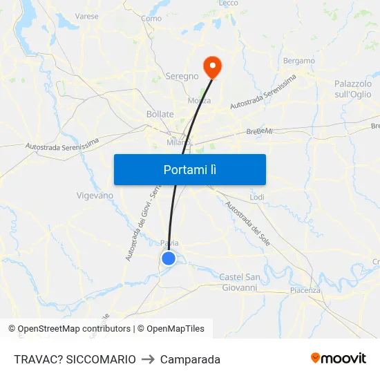 TRAVAC? SICCOMARIO to Camparada map