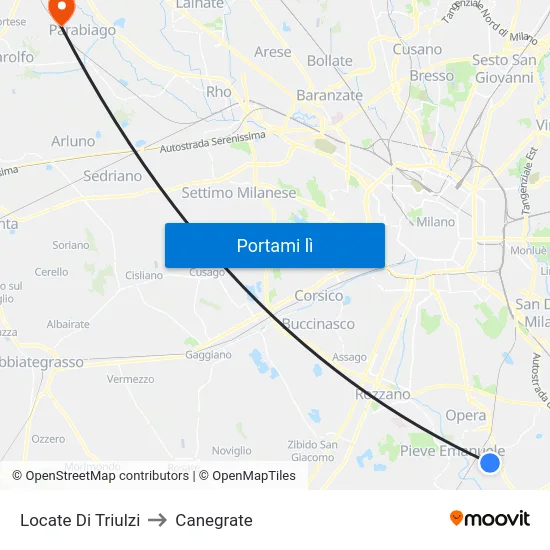 Locate Di Triulzi to Canegrate map