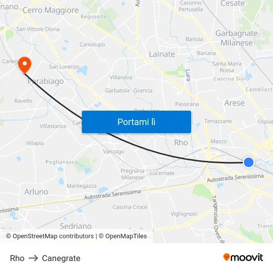 Rho to Canegrate map
