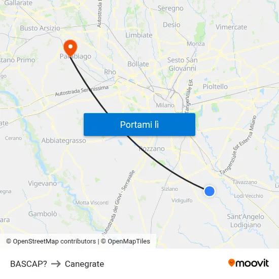 BASCAP? to Canegrate map