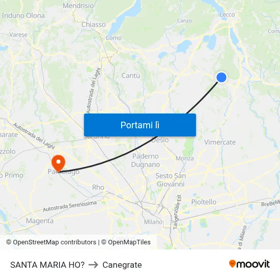 SANTA MARIA HO? to Canegrate map