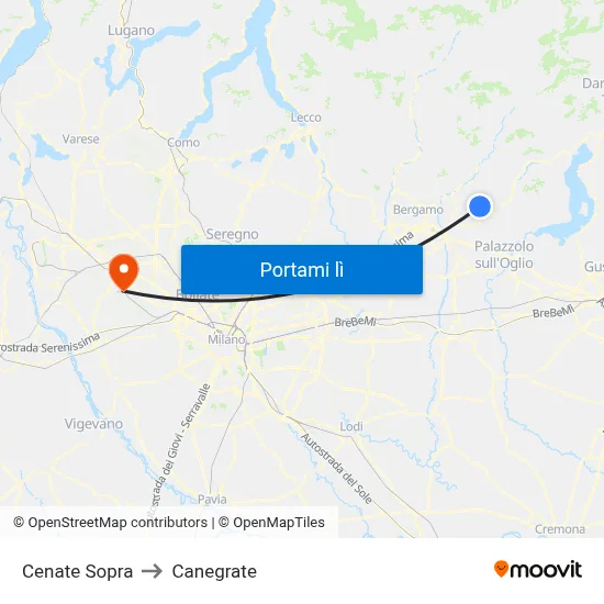 Cenate Sopra to Canegrate map