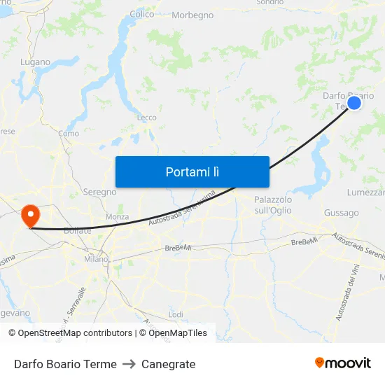Darfo Boario Terme to Canegrate map