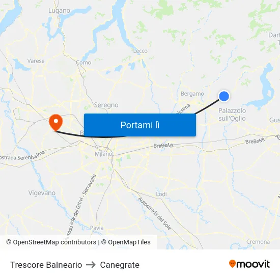 Trescore Balneario to Canegrate map