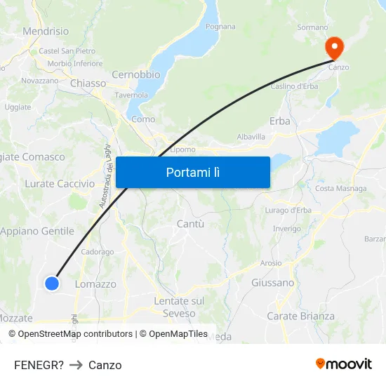 FENEGR? to Canzo map