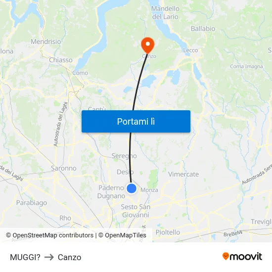 MUGGI? to Canzo map