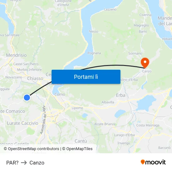 PAR? to Canzo map