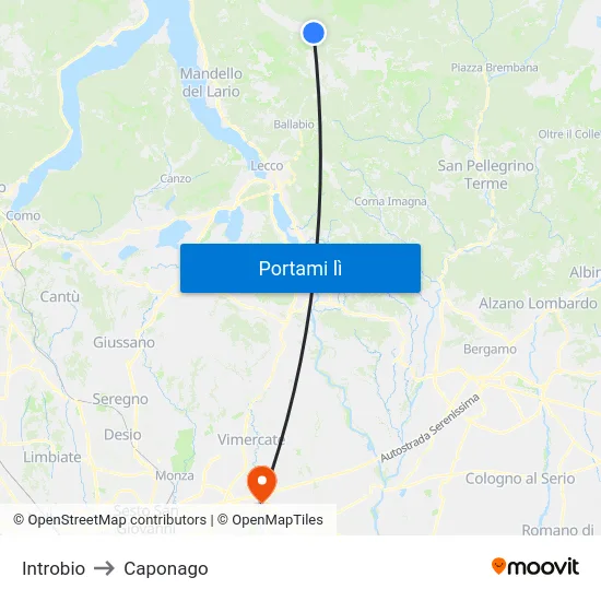 Introbio to Caponago map