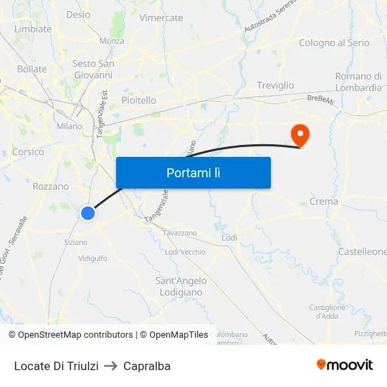 Locate Di Triulzi to Capralba map