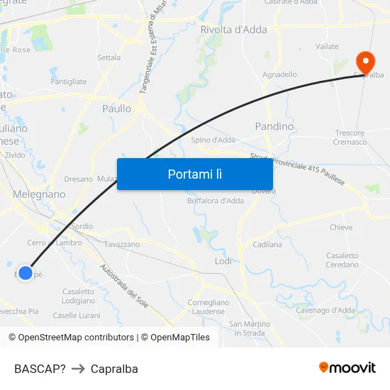 BASCAP? to Capralba map