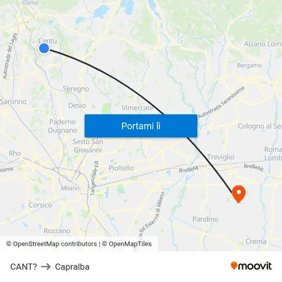 CANT? to Capralba map