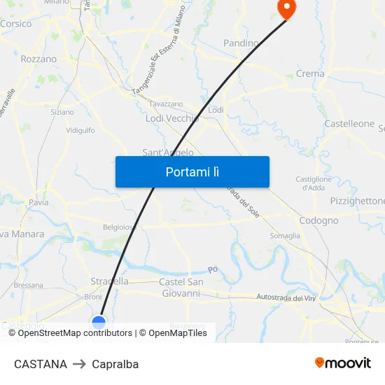 CASTANA to Capralba map