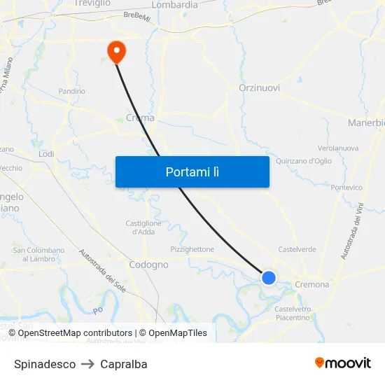 Spinadesco to Capralba map