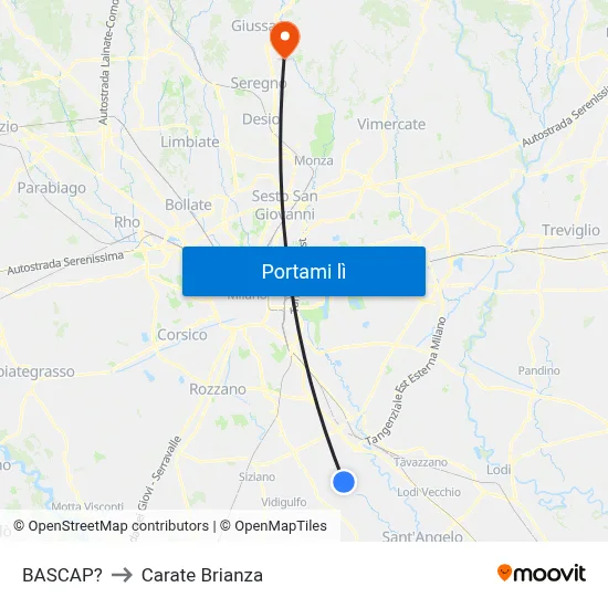 BASCAP? to Carate Brianza map