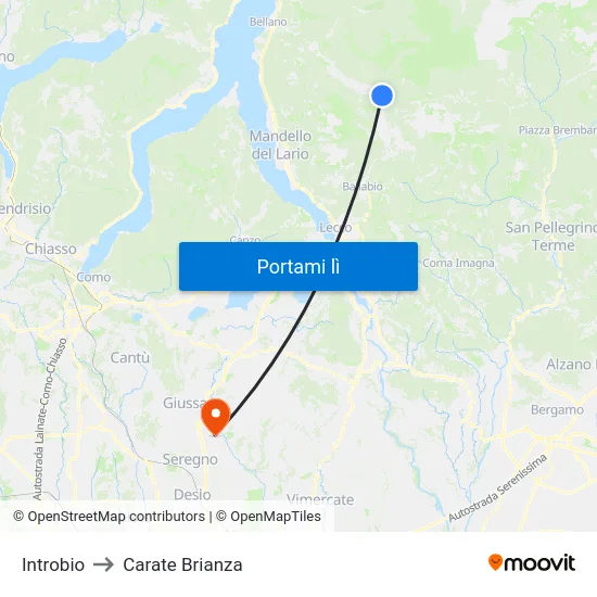 Introbio to Carate Brianza map