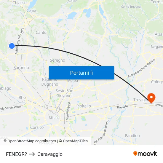 FENEGR? to Caravaggio map