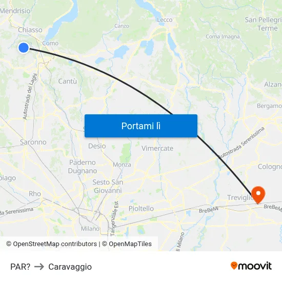PAR? to Caravaggio map