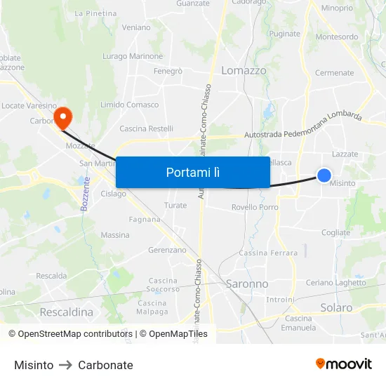 Misinto to Carbonate map