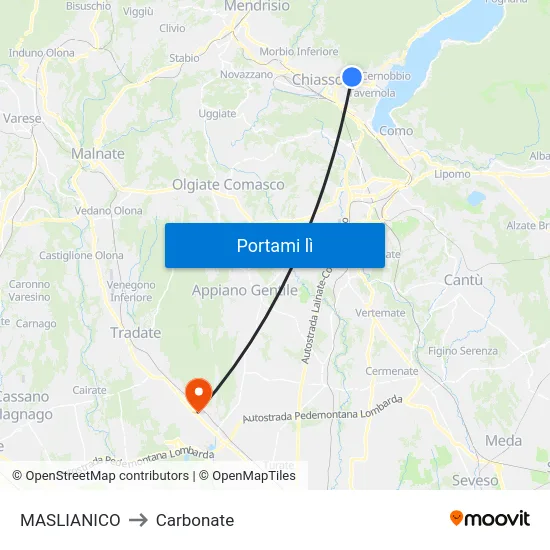 MASLIANICO to Carbonate map