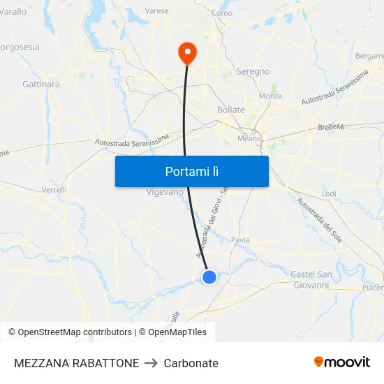 MEZZANA RABATTONE to Carbonate map