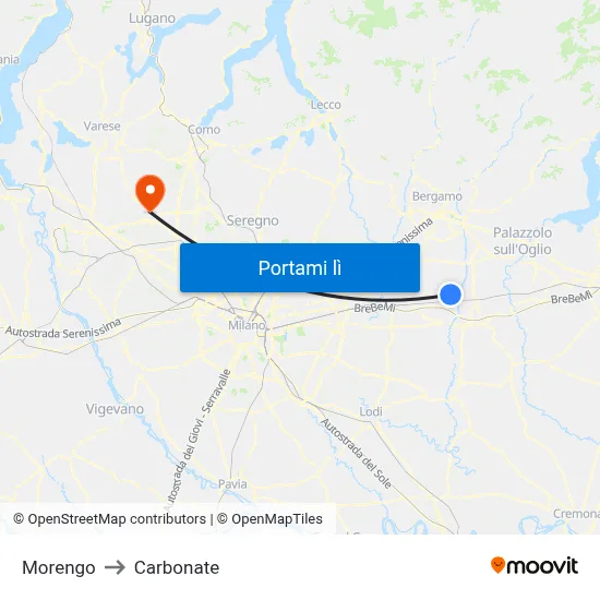 Morengo to Carbonate map
