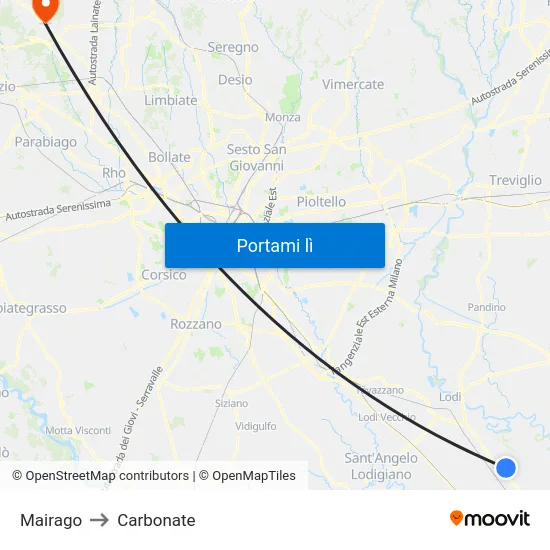 Mairago to Carbonate map