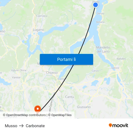 Musso to Carbonate map