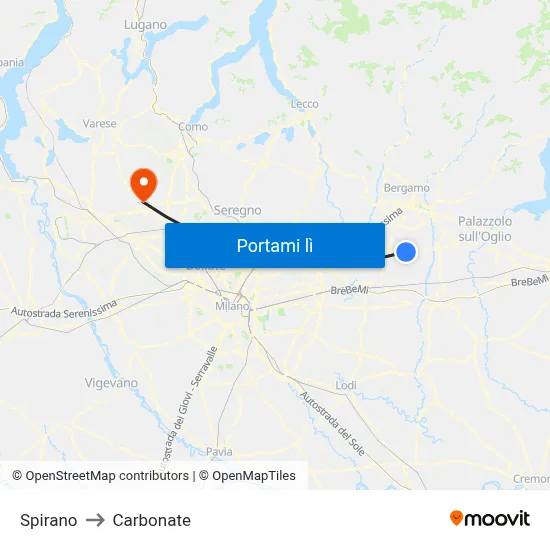 Spirano to Carbonate map