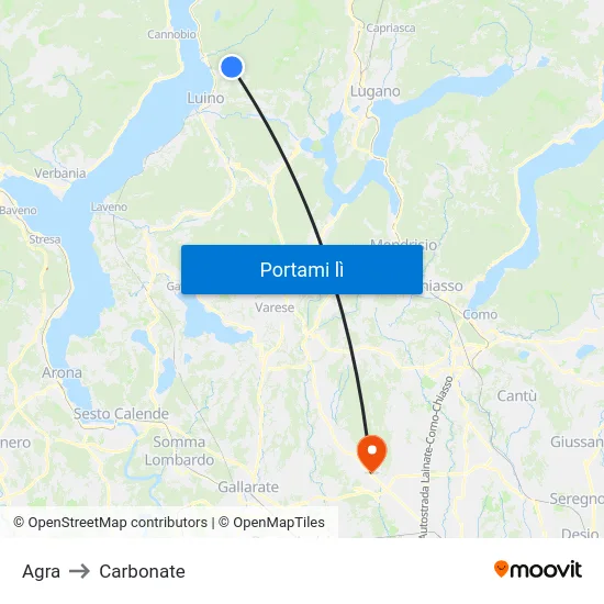 Agra to Carbonate map