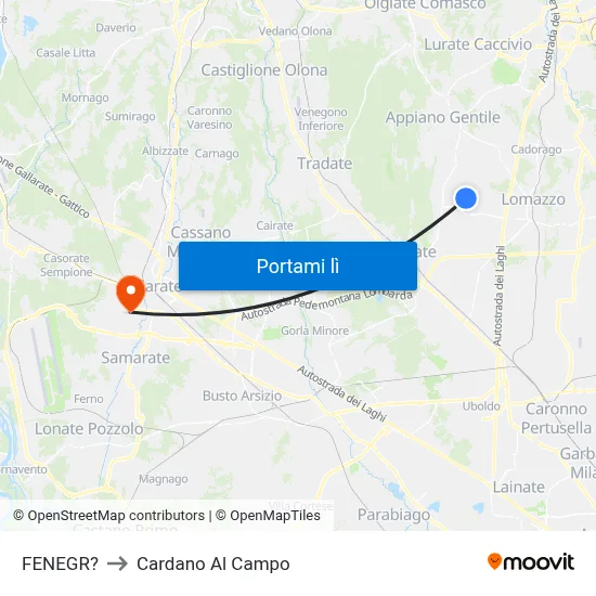FENEGR? to Cardano Al Campo map