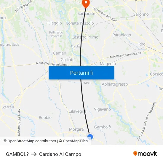 GAMBOL? to Cardano Al Campo map