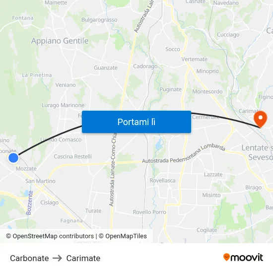 Carbonate to Carimate map