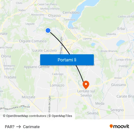 PAR? to Carimate map