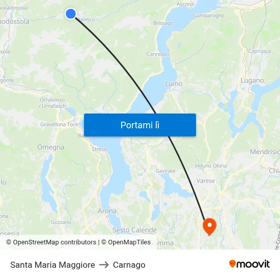 Santa Maria Maggiore to Carnago map