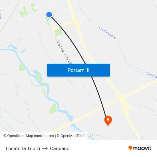 Locate Di Triulzi to Carpiano map