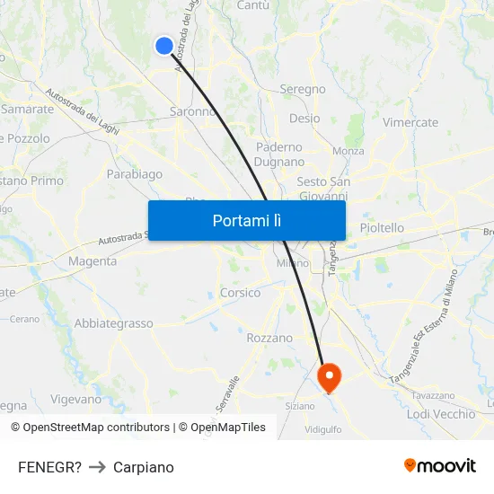 FENEGR? to Carpiano map