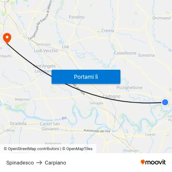 Spinadesco to Carpiano map