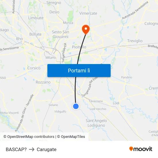 BASCAP? to Carugate map