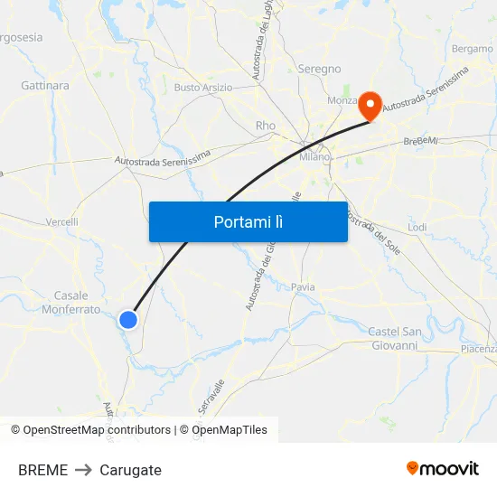 BREME to Carugate map