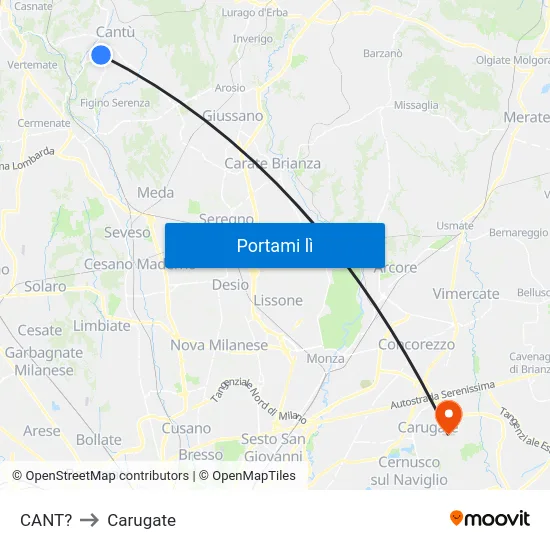 CANT? to Carugate map