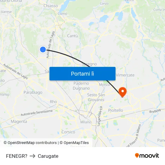 FENEGR? to Carugate map