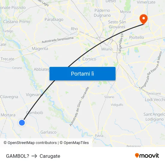 GAMBOL? to Carugate map