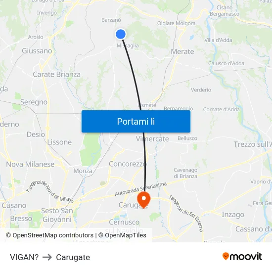VIGAN? to Carugate map