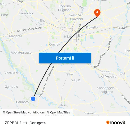 ZERBOL? to Carugate map