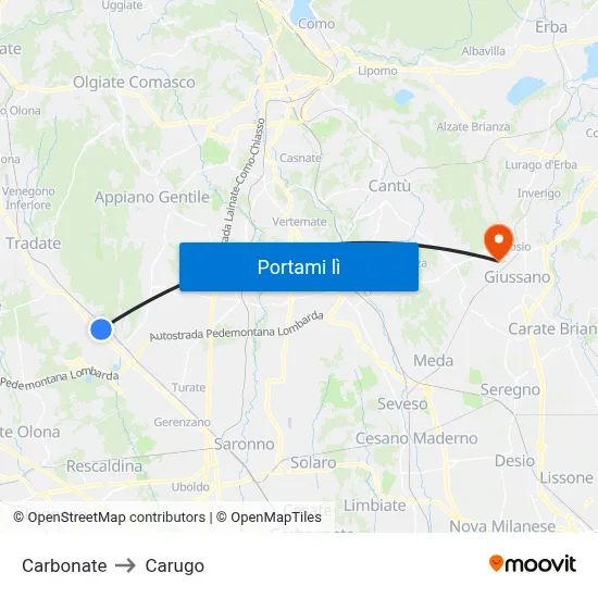 Carbonate to Carugo map