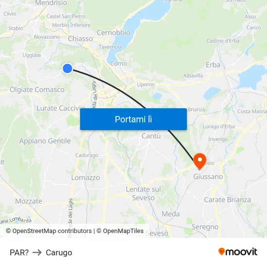 PAR? to Carugo map