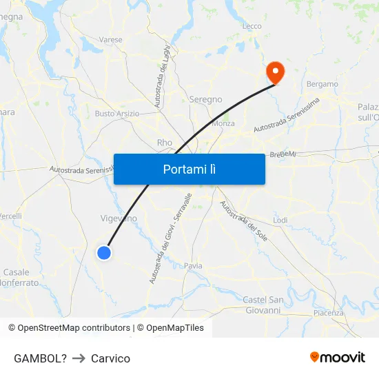 GAMBOL? to Carvico map